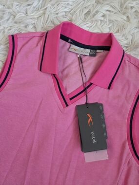 KJUS Bailey V-Neck Polo Shirt - UPF 50+,  Sleeveless SIZE 38/M